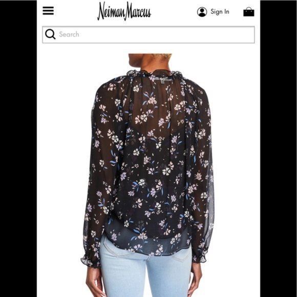 NEW Veronica Beard Antonette Silk Floral Blouse - Picture 4 of 5
